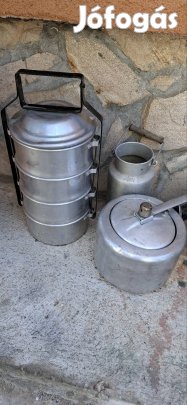 alumínium ételhordok, kukta, teás..