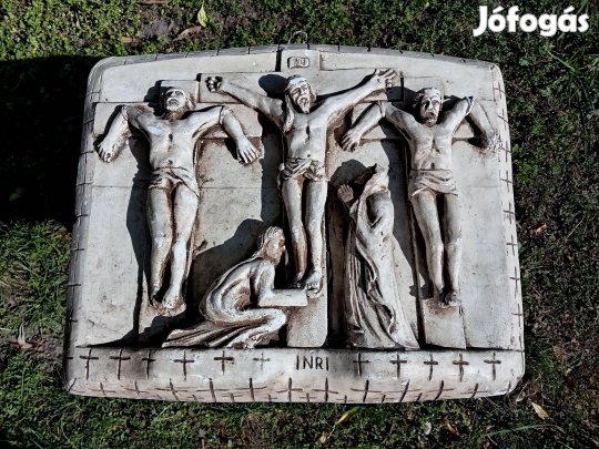 antik Kálvária Krisztus és a két lator falikép