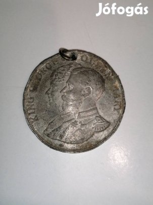 antik King George and Queen Elizabeth érme