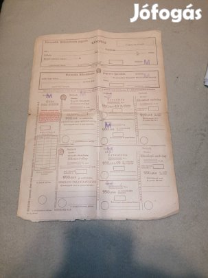 antik készpénz irat