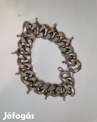 antik kézműves ezüst karlánc