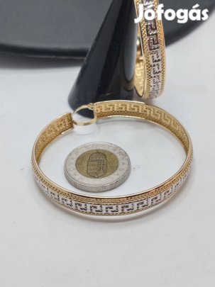 arany 14k mfj sárga fehér fülbevaló függő 34000ft/g