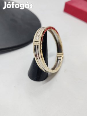 arany 14k sárga fehér bvlgari feliratos karkötő karperec 36000ft/g