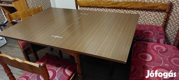 asztal 8ox14o 2.db szék és 2db kanapé.