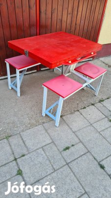 asztal paddal camping