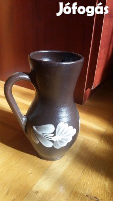 barna mázas kerámia füles kancsó 