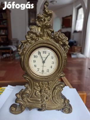 barokk stílusú réz öntvény kandalló óra