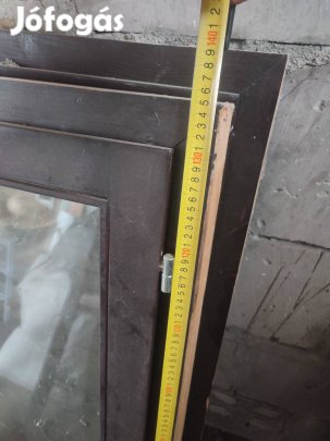bontott fa ablak 135x83cm thermo üveges 