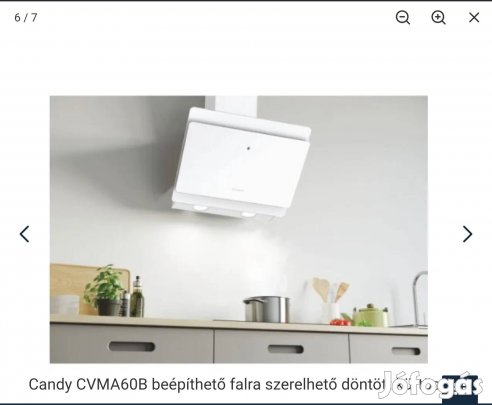 candy Cvma60B design beépíthető páraelszívó dobozban új!!! 