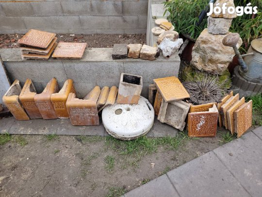 cserépkályha elemek csempék cserepek