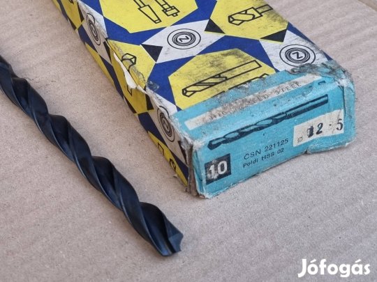 csigafúró 12,5 mm hosszú szárú HSS 