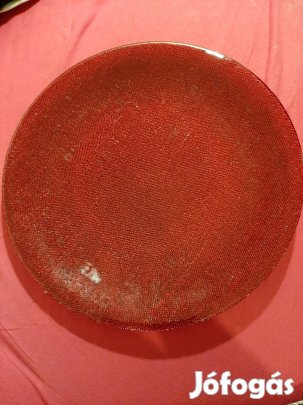 dísz üveg tányér 33 cm átmérőjű