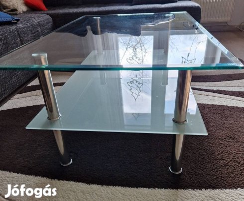 dohányzóasztal üveg