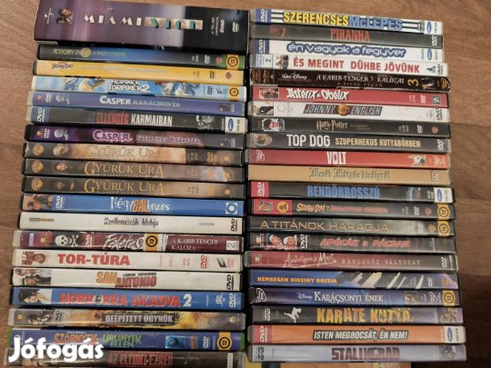 dvd filmek egyben eladó