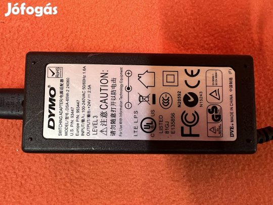 dymo das-65w-2 24v 2.5A töltő 