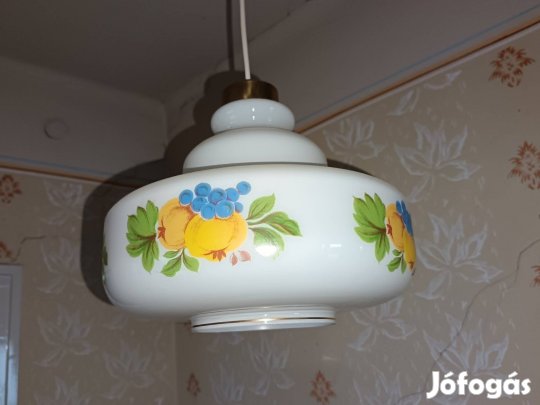 eladó 3 db retró üveg függőlámpa