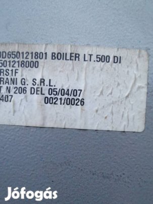 eladó 500 literes puffertartály 