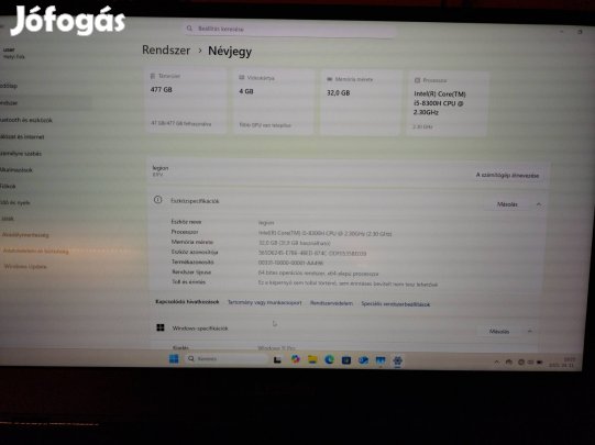 eladó Lenovo legion laptop 