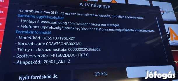 eladó  szepseghibas Samsung ue55tu7190u 4k tv