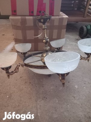 eladó antik 6 ágú rézcsillár