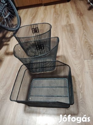 eladó bicikli első és hátsó kosarak 