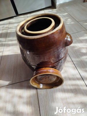 eladó káposzta savanyito kerámia hordó 15 literes