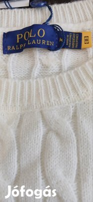 eladó ralph lauren fehér pulcsi eredeti