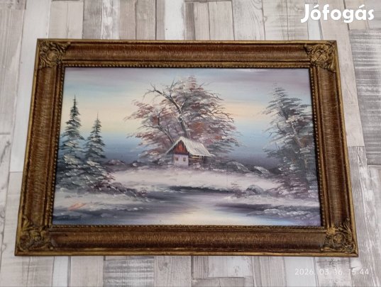 eladó téli tájkép lakás disz