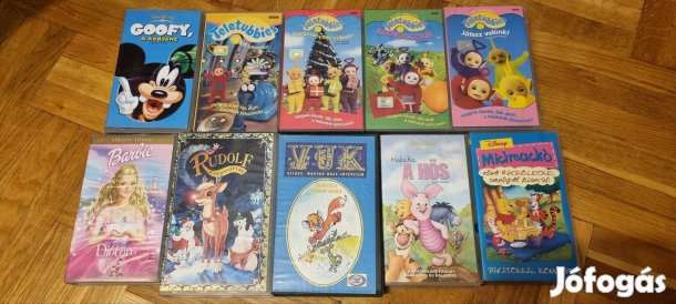 eredeti mese, rajzfilm vhs kazetták 