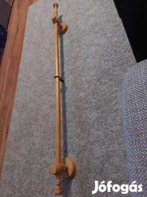 fa függöny karnis 140 cm hosszú karikák nélkül eladó 