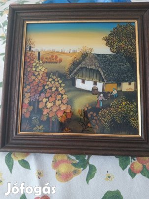 falusi táj festmény jó