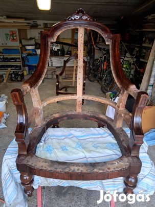 felújított ónémet fotelváz