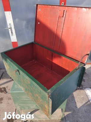 fém lemezláda 76,5cm×31cm×46,5cm