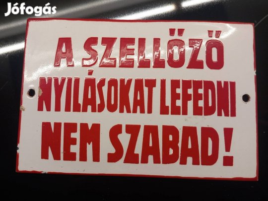 fém zománc tábla kiírás