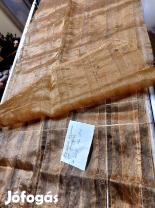 fenyes bronz szinú organza függöny vállas