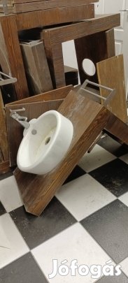 fenyő fürdőszoba bútor mosdó csésze