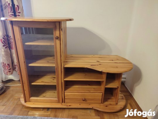 fenyő vitrines szekrény 