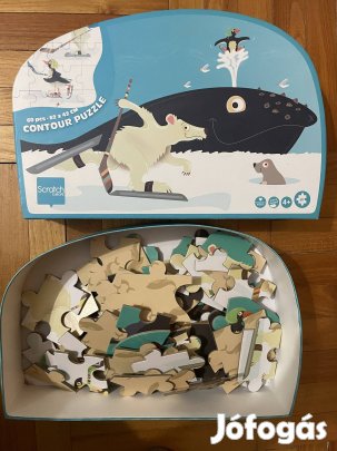 formapuzzle - 60 darabos, sarkvidéki állatok (Contour puzzle)