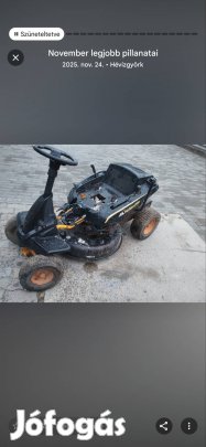 fűnyíró traktor fűnyirótraktor motor és ülés nélkül eladó