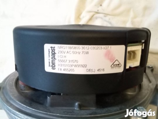 fustgáz ventilátor kondenzációs gázkészülékhez ebmpapst gyártmányú 