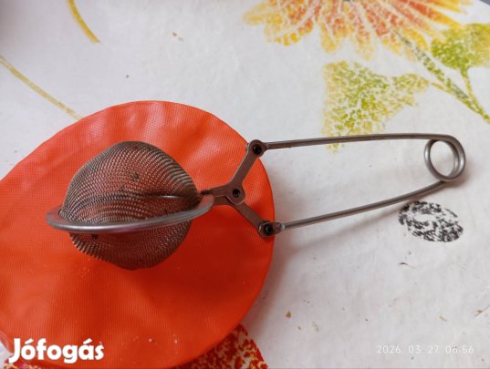 fűszertartó,teafű tartó. Inox. használt