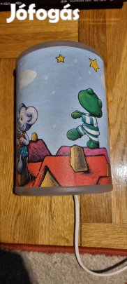 gyerek lámpa béka, egér mintával 