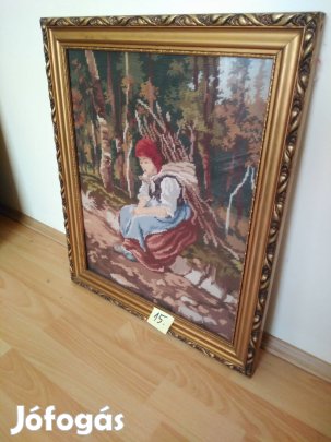 gyönyörű antik kép olcsón 48x62cm 