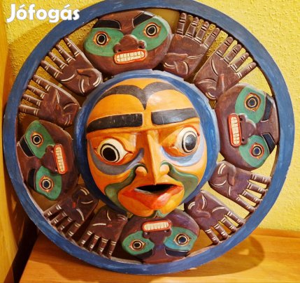 gyönyörű nagy méretű fafaragás, műtárgy, szobadísz