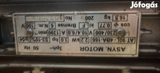 hajtóműves villanymotor fekes