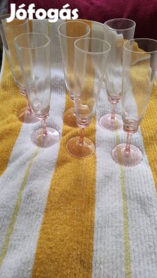 hat darabos pezsgős pohár készlet