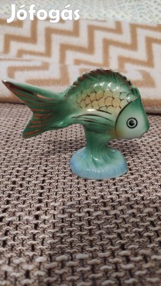 hollóházi porcelán hal figura 