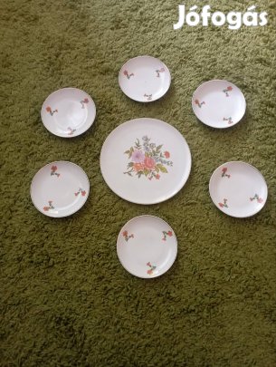 hollóházi süteményes készlet 