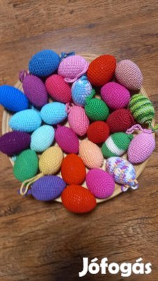 horgolt tojás dekoráció