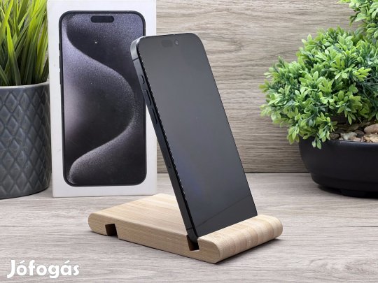 iPhone 15 Pro Max Black Titanium 256GB 2 ÉV Garanciával 91%